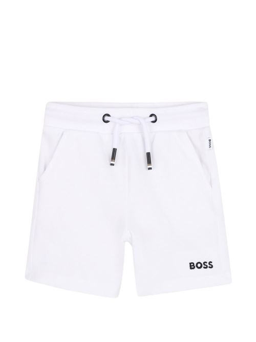 Completo bambino BOSS beige con polo e bermuda BOSS KIDS | J52848249